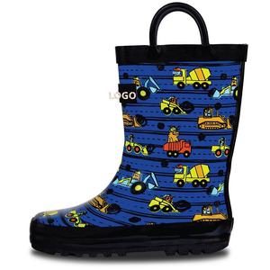 Bottes de pluie en caoutchouc faciles à enfiler pour enfants garçons avec imprimé de personnage de <span class=keywords><strong>robot</strong></span> (tout-petits/petits enfants) - Product Image 2