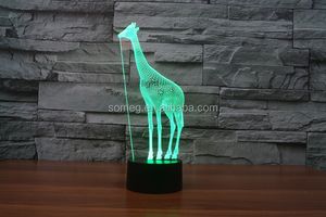 Fabricants en gros de <span class=keywords><strong>girafe</strong></span> 2 lampe 3D colorée veilleuse atmosphère visuelle - Product Image 3