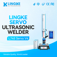 Machine de soudage plastique à ultrasons LINGKE L745 Servo V4 40kHz, soudeuse 5μm pour composants électroniques micro et plastiques automobiles