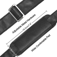 Sangle d'épaule réglable professionnelle en cuir PU pour sacoche d'ordinateur portable et sacs messager