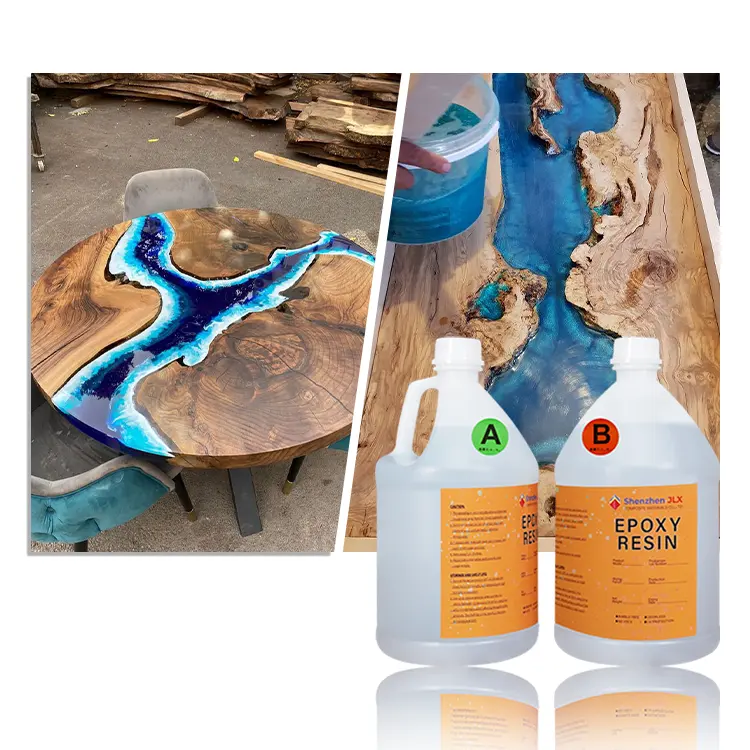 Hot Selling Products Eco-Friendly Liquid Epoxy Resin Anti-Yellowing Self-Leveling Crystal Epoxy Resin Coating