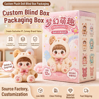 Boîte d'emballage en carton rose avec fenêtre pour figurines d'anime, jouets, cadeaux, impression personnalisée