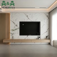 Meuble TV Minimaliste Moderne, Console Multimédia Flottante de Luxe, Centre de Divertissement Personnalisé avec LED, Unité Murale pour Salon