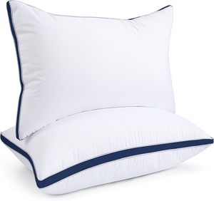 Battre la vente oreiller de lit ergonomique hôtels coton blanc fibre de polyester remplissage lavable sommeil confortable - Product Image 6