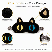 Fabricant de masques oculaires en peluche personnalisés, peluches sur mesure, masques oculaires en peluche en gros