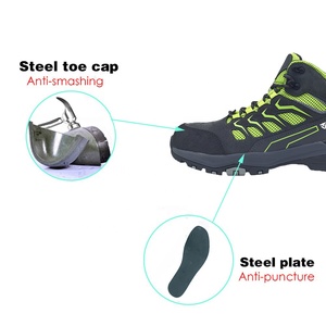 Pour VITOSAFE hommes bottes de sécurité coupe moyenne travail décontracté chaussures de sport de plein air semelle extérieure en caoutchouc anti-dérapant bout en acier léger pour fait - Product Image 4