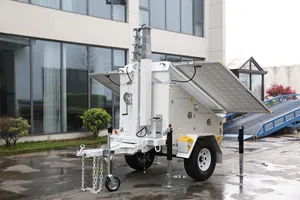 Green Power Portable Mobile Solar Trailer For Mining Construction Sites