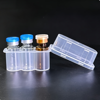 3ml 3-Pack High Quality OEM Clear Peptide Box Shockproof Fridge-Safe Modular Design for Small Vial Storage Custom Logo Printing