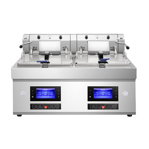 <span class=keywords><strong>Friteuse</strong></span> électrique intelligente en acier inoxydable 12L+12L avec écran LCD, protection contre la surchauffe et réservoir d'huile amovible pour usage commercial - Product Image 2