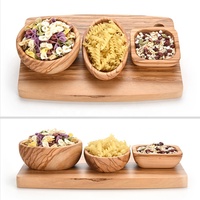 Accessoire de planche à charcuterie Petits bols à dessert en bois d'acacia écologiques pour collations et sauces Cuisine Condiments Plats d'accompagnement
