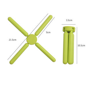Kitchen Foldable Cross Silicone Trivets, Expandable Holder Collapsible and Non-Slip for Cooking <b>Pots</b> and Pans <b>Table</b> Mat - Product Image 6