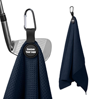 Serviette magnétique personnalisée, serviette de golf en microfibre ultra-absorbante avec aimant pour chariots de golf ou clubs, motif gaufré