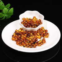JD GEMS Perles rondes semi-précieuses en agate naturelle et ambre fleuri de 6 mm et 8 mm, certifiées par un tiers, pour la fabrication de bijoux