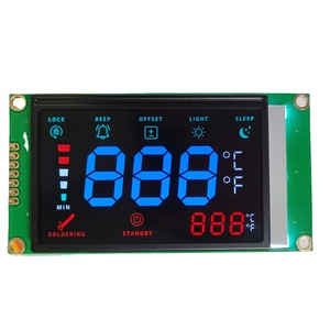 Kích thước tùy chỉnh va đen tiêu cực Chế độ 3 chữ số 7 đoạn LCD Bảng hiển thị đèn nền trắng cho thiết bị nhà 12 giờ - Product Image 1