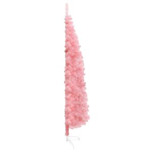 W2B VidaXL di alta qualità sottile artificiale mezza albero di natale Mini rosa PVC acciaio personalizzabile 5m per la casa feste decorazioni - Product Image 4