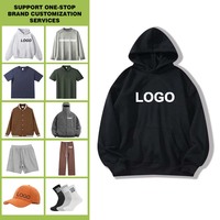 Sweat à capuche personnalisé pour homme à manches longues, pull uni de haute qualité, sweat à capuche essentiel vierge avec logo