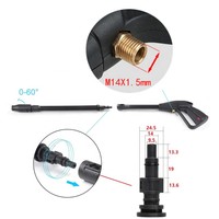 Kit de pistolet à mousse pour lavage de voiture électrique avec lance à mousse et tuyau pour nettoyeur haute pression pour le nettoyage des voitures
