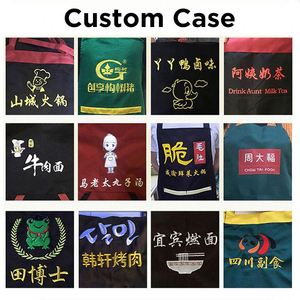 Tablier de cuisine en toile de coton robuste personnalisable avec logo, imperméable, en denim, par sublimation, Siyj174 - Product Image 3