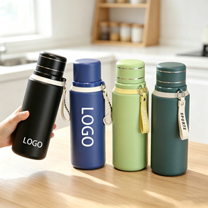 Bouteille d'eau isotherme en acier inoxydable de 800 ml, 1000 ml, 1300 ml avec cordon de transport, grande capacité, thermos pour sports de plein air - Product Image 1