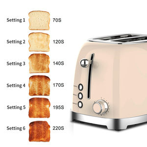 Chất lượng cao 2-Slice thép không gỉ nướng bánh mỳ điện tự động khách sạn nhà Bếp thiết bị gia dụng bánh mì nướng bánh mì - Product Image 2