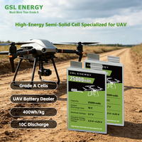 Batterie GSL ENERGY 25000mAh pour drone, cellule de batterie au lithium-ion à semi-conducteurs 400Wh/kg, 3.7V 10C, pour projet de batterie de drone