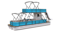 Bateau ponton soudé en alliage d'aluminium à deux étages de luxe 30ft 9.1m divertissement pêche croisière tourisme hors-bord personnalisé