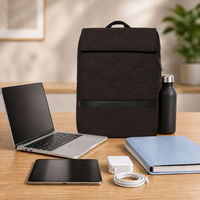 Sac à dos structuré pour ordinateur portable, sac de voyage unisexe avec rembourrage des épaules pour conférences professionnelles