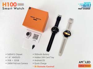 Reloj Inteligente H100 M99 con Tarjeta SIM 4G, Batería de 950 mAh, Resistente al Agua IP67, Cámara Giratoria, Red Global para Tomar Fotos y Videos en Youtube y TikTok - Product Image 6