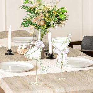 Carte de table en papier inscriptible en forme de verre à cocktail pour l'attribution de places, pour mariages, fêtes, anniversaires, hôtels, DIY - Product Image 4