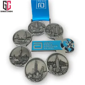 15 Years Factory Custom marathon medals 2024 ABBOTT world marathon majoras