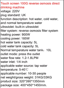 Distributeur d'eau intelligent à chargement par le bas, chaud et froid, avec design écologique pour applications polyvalentes, 3 robinets pour eau chaude et froide - Product Image 6