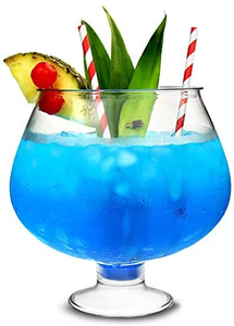 Cocktail à <span class=keywords><strong>pied</strong></span> en plastique Fishbowl 2.5L 88oz Punchbowl à boire en plastique <span class=keywords><strong>verre</strong></span> à margarita - Product Image 2