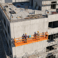 Nacelle suspendue motorisée ZLP630 complète en alliage d'aluminium pour le nettoyage des façades de bâtiments