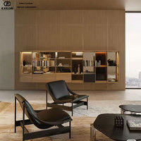 Ensemble de fauteuils inclinables de style nordique exquis et luxueux pour salon d'hôtel, avec un design créatif et un tissu confortable.