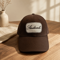 Casquette de baseball personnalisée Melbourne avec patch carré brodé, en coton doux, vintage, respirante, imperméable, unisexe, pour les sorties quotidiennes