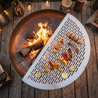 Brasero d'extérieur en acier Corten pour bois, foyer de jardin, cheminée de patio, taille personnalisée, barbecue au charbon de bois