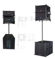 Equipo de Sonido Profesional Amplificadores de Altavoz Audio para Conciertos al Aire Libre Escenario y Altavoces Line Array