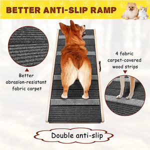 <span class=keywords><strong>Wooden</strong></span> <span class=keywords><strong>Dog</strong></span> Ramp Pet <span class=keywords><strong>Steps</strong></span> 2 in 1 Foldable <span class=keywords><strong>Dog</strong></span> Stairs Pet Ladder For <span class=keywords><strong>Bed</strong></span> and Car - Product Image 4