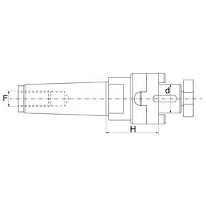 Mandrin à cône Morse combiné Fervi pour machines-outils avec ajustement de précision et conception durable - Product Image 1