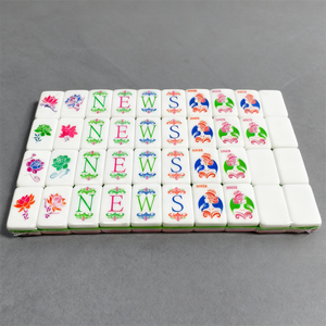 Venta al por mayor directa de fábrica: Fichas de mahjong de acrílico rosa talladas de lujo marca TOGYE, 160 fichas estilo americano, almacenamiento de 4 niveles, India - Product Image 6