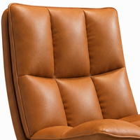 Chaise de bureau pivotante à dossier moyen ALINUNU, directement de l'usine, pour bureau à domicile, chaise de bureau ergonomique moderne en cuir PU