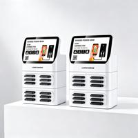 Estación de Carga Compartida LEMCHARGE de 12 Ranuras con Pantalla LCD Publicitaria, Código QR para Alquiler, Máquina Expendedora de Cargadores Móviles