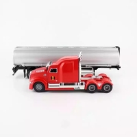 Camión de Juguete de Ingeniería Kenworth de Metal Fundido a Presión, Modelo de Camión Cisterna Pesado con Rueda Libre