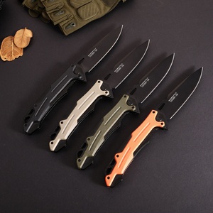 Cuchillo de camping EDC ER 251 Scorpion con mango de acero lavado con piedra, personalizable, calidad OEM, para bricolaje - Product Image 2