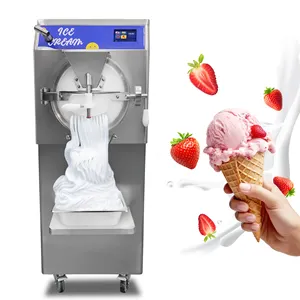 1500w Large Capacity Vertical Fresh Mobile Gelato Making Machine Hard soft Ice Cream Mini Continuous Batch Freezer Machine