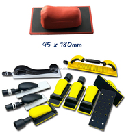 Kit de Bloques de Lijado Manual EVERTOOL, Lijadora Manual con Gancho y Bucle, Piedra de Fricción, Ladrillos de Fricción Acanalados, Herramienta Manual Abrasiva para Pulido
