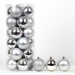 <span class=keywords><strong>Boule</strong></span> <span class=keywords><strong>de</strong></span> Noël en plastique <span class=keywords><strong>de</strong></span> haute qualité <span class=keywords><strong>de</strong></span> Merry Tree Factory, rouge/argent, personnalisable, impression UV moderne 6 couleurs, incassable, pour la maison - Product Image 3