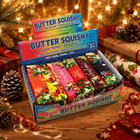 Jouet anti-stress en forme de barre de beurre pour Noël et Halloween aux États-Unis, jouet sensoriel mignon et souple, cadeau de fête pour enfants et adultes