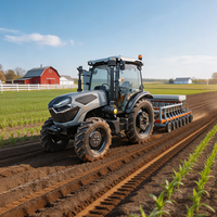 Tracteur miniature haute performance 50 CV 4x4 à transmission par engrenages pour verger, serre et jardin, certifié ISO, directement de l'usine, avec pompe et boîte de vitesses