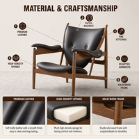 Fauteuil individuel en cuir véritable et bois massif, style italien, ergonomique et moderne, pour salon, balcon ou bureau à domicile